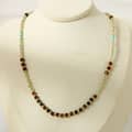 Retro Natural Stone Millet Bead Necklace Handmade Bead Collarbone Chain 4