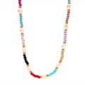 Minimalist Geometric Freshwater Pearls Natural Stone Bead Design Titanium Steel Gold-plated Necklace 5