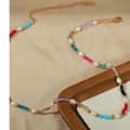 Minimalist Geometric Freshwater Pearls Natural Stone Bead Design Titanium Steel Gold-plated Necklace 6