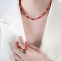 Ethnic Style Retro Colorful Bead Necklace Non Fading Collarbone Chain Fashionable 4
