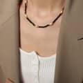 Fashion Niche Temperament Tianhe Stone Freshwater Pearl Bead Design Gold-plated Bead Necklace 1