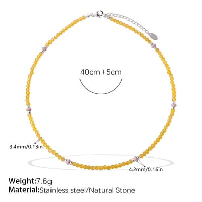 Bohemian Beaded Niche Collarbone Chain Necklace Simple and Luxurious detail 6