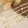 Trendy Natural Pearl Necklace Minimalist Sophisticated Style Beaded Collarbone Chains 2