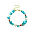 Crushed Stone Pearl Bracelet Freshwater Pearl Splicing Natural Stone Stainless Steel Bead Bracelet 5