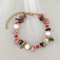Crushed Stone Pearl Bracelet Freshwater Pearl Splicing Natural Stone Stainless Steel Bead Bracelet 6