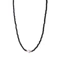 Elegant Natural Stone Black Spinel Crystal Necklace Freshwater Pearl Choker Beaded 5