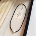 Elegant Natural Stone Black Spinel Crystal Necklace Freshwater Pearl Choker Beaded 6