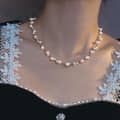 Titanium Steel Lock Chain Freshwater Pearl Delicate Fashion Jewelry Gold Plated Beaded Necklace 3