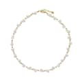 Titanium Steel Lock Chain Freshwater Pearl Delicate Fashion Jewelry Gold Plated Beaded Necklace 5