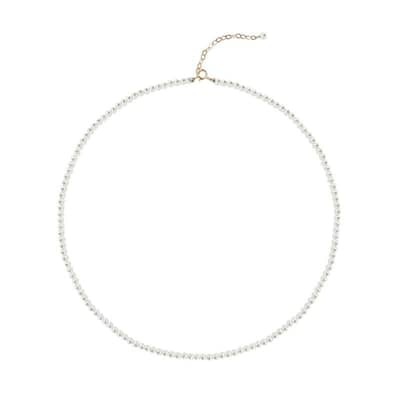 French Luxury Titanium Steel Delicate Fashion Jewelry Gold Plated Beaded Choker Pearl Necklace detail 5