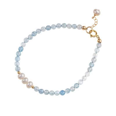 Summer Elegant Natural Stone Bracelet Freshwater Pearl Beaded Bracelet Gift detail 5