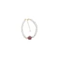 Petal Strawberry Crystal Adjustable Bracelet Freshwater Pearl Beaded Bracelet 5