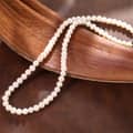 Natural Freshwater Pearl Bead Chain Necklace 925 Sterling Silver 1