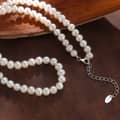 Natural Freshwater Pearl Bead Chain Necklace 925 Sterling Silver 2