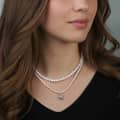 Natural Freshwater Pearl Bead Chain Necklace 925 Sterling Silver 4