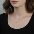 Geometric Four Leaf Flower Freshwater Pearl Pendant Necklace, 925 Sterling Silver 4