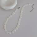 Trendy White Love Heart Shell Beaded Silver Plated Choker Necklace 6