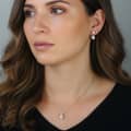 Zircon & 7.5-8mm Freshwater Pearl Pendant Necklace, S925 Silver 3