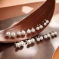 Natural Freshwater Pearl Stud Earrings 925 Sterling Silver 7.5-12mm 1