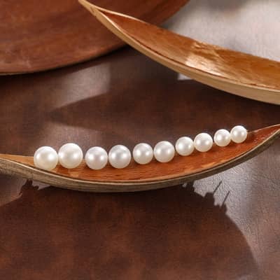 Natural Freshwater Pearl Stud Earrings 925 Sterling Silver 7.5-12mm detail 4