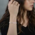 925 Sterling Silver Cultured Freshwater Pearl Heart Shape Beaded Bracelet 3