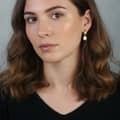 925 Sterling Silver Cultured Freshwater Pearl Drop Earrings 14K Gold Plated 2
