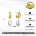 925 Sterling Silver Cultured Freshwater Pearl Drop Earrings 14K Gold Plated 5