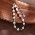 Adjustable Cultured Freshwater Pearl 925 Sterling Silver Bead Bracelet 2