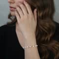 Adjustable Cultured Freshwater Pearl 925 Sterling Silver Bead Bracelet 3