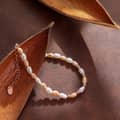 Elegant White Pink Mixed Color Pearl Bracelet, 925 Silver Baroque Freshwater Pearl 2