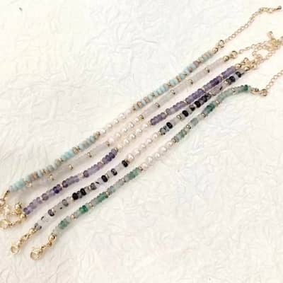 High-End Summer Colored Abacus Beads Natural Stone Bracelets Cultured Freshwater Pearl Bracelets detail 2