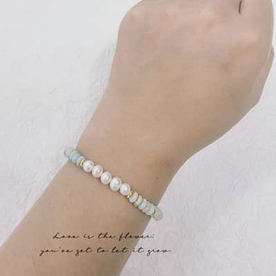 High-End Summer Colored Abacus Beads Natural Stone Bracelets Cultured Freshwater Pearl Bracelets detail 4
