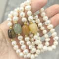 Hetian Jade Agate Bracelet Freshwater Pearl Elegant Ethnic Style Bracelet National Style Jewelry 2