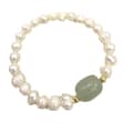 Hetian Jade Agate Bracelet Freshwater Pearl Elegant Ethnic Style Bracelet National Style Jewelry 6
