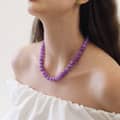 French Lavender Amethyst Necklace Gradient Elegant Retro Purple Jade Necklace 1