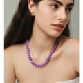 French Lavender Amethyst Necklace Gradient Elegant Retro Purple Jade Necklace 2