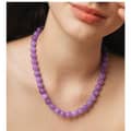 French Lavender Amethyst Necklace Gradient Elegant Retro Purple Jade Necklace 4