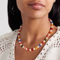 Summer Natural Stone Necklace Handmade Beaded Clavicle Chain Fashion Jewelry All-match 3
