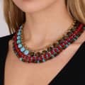 Original Retro Design Irregular Natural Stone Beaded Necklace Temperament Handmade Chain All-match 2