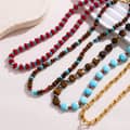 Original Retro Design Irregular Natural Stone Beaded Necklace Temperament Handmade Chain All-match 4