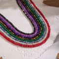 Retro Palace Style Natural Stone Beaded Necklace Stainless Steel Waterproof Sailor Buckle Pendant Non-fading 3