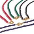 Retro Palace Style Natural Stone Beaded Necklace Stainless Steel Waterproof Sailor Buckle Pendant Non-fading 5
