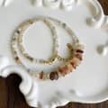 Beaded Necklace Natural Stone Freshwater Pearl Handmade Geometric Fashion 4