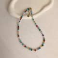Beaded Natural Stone Freshwater Handmade Geometric Trendy Fashion Necklace 4