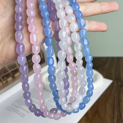 Banquet Accessory Natural Stone Fresh and Natural Sweet Simple Romantic Crystal Cute Necklace detail 1