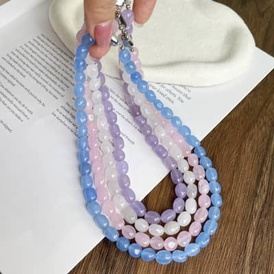 Banquet Accessory Natural Stone Fresh and Natural Sweet Simple Romantic Crystal Cute Necklace detail 5