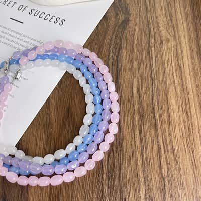 Banquet Accessory Natural Stone Fresh and Natural Sweet Simple Romantic Crystal Cute Necklace detail 6