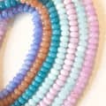 Pastel Rainbow Beaded Flower Necklace, Natural Stone Charm 3