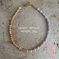 Colorful Natural Stone Beaded Stainless Steel Choker Necklace 2