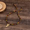 Summer Surfer Coconut Shell Wood Beaded Necklace Fashion Acrylic Shark Tooth Pendant Men's Hip-Hop Ocean Sealife Jewelry 6
